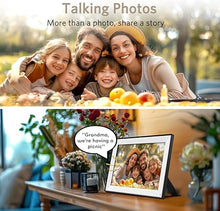 Load image into Gallery viewer, Digital Picture Frame, CozylaHome 10.1&quot; WiFi IPS HD Digital Photo Frame to Share Photos and Videos, AI Enhanced Photo, Shared Mode, Multi-User Upload, Perfect for Christmas &amp; Thanksgiving Gift, White
