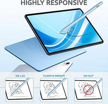 Load image into Gallery viewer, Stylus Pens for Touch Screen, DRYMOKINI Stylist Pen Compatible for Android and iOS Tablet/Phones, Rechargeable Universal Stylus Pencil Compatible for A-pple/i-Pad/Phone Tablet, Blue
