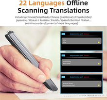 Load image into Gallery viewer, Translation Pen, OCR Digital Reading Pen with 112 Language, Translation Device with 3.69 Inch Touch Screen, Smart Pen for Instant Voice Translator for Study, Travel, Business
