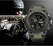 Load image into Gallery viewer, AIMES Mens Watches Sports Outdoor Waterproof Military Watch for Men Tactical Watch Analog Digital Date Alarm Stopwatch Multi-Function Tactics Big Face Wristwatch for Men
