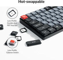 Load image into Gallery viewer, Keychron K17 Pro Wireless/Wired Custom Mechanical Keyboard Ultra-Slim 96% Layout QMK/VIA Programmable Knob RGB Backlight with Hot-Swappable Low-Profile Gateron Red Switch for Mac Windows Linux
