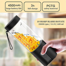 Load image into Gallery viewer, Portable Blender, 23 Oz Personal Size Blender for Shakes and Smoothies,USB-C Rechargeable &amp; Self Cleaning - Quiet Mini Travel Blender with Stainless Steel Blade
