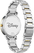 Load image into Gallery viewer, Citizen Eco-Drive Ladies&#39; Mickey Mouse Crystal Watch, Two Tone Gold Stainless Steel, 3-Hand, 36mm (Model: FE7044-52W)
