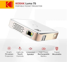 Load image into Gallery viewer, KODAK Ultra Mini Portable Projector | HD LED DLP Rechargeable Pico Projector - 100” Display - Includes Soft Case
