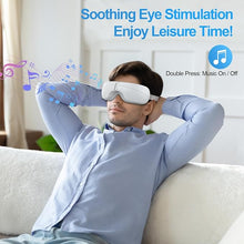 Load image into Gallery viewer, mivo Eye Massager with Heat, Gifts for Mom/Dad, Face Massager, Heated Eye Mask with Bluetooth Music, Eye Care Device, Smart Eye Mask for Relax Eye, Reduce Eye Strain, Gray
