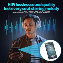 Load image into Gallery viewer, 96GB MP3 Music Player with WiFi and Bluetooth, HiFi Lossless Sound 5” 1080P HD Video MP4 Player with Spotify, Amazon Music, Support Download Android APP, Up to 512GB, Black with 64GB TF Card

