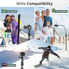Load image into Gallery viewer, Sensyne 88" Phone Tripod, Selfie Stick Tripod with 14.95" Flexible Gooseneck, Overhead Cell Phone Stand for Video Recording, Photography, Compatible with Phone, Camera
