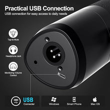 Load image into Gallery viewer, GVM Dynamic Microphone, XLR/USB Podcast Microphone with Mute Button, Monitoring Volume Control, Headphone Jack, Cardioid Gaming Mic, Vocal Mic for PC, MAC, Recording, Studio and Singing
