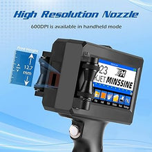 Load image into Gallery viewer, Handheld Inkjet Printer Gun MS-Z10 with 42ml Quick-Drying Ink Cartridge Portable Handheld Printer for Text/Barcode/Logo/QRCode/Counter/Batch Number/Date Coder(Printing Height: 0.08-0.5Inch)
