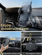 Load image into Gallery viewer, Phone Mount for Car Vent: [Never Blocking] Air Vent Cell Phones Holder for iPhone &amp; Samsung Android Smartphone [Thick Cases Friendly] Hands-Free Auto Mobile Phone Stand
