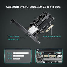 Load image into Gallery viewer, 10Gb PCI-e Network Card, PCIe to 10 Gigabit Ethernet Adapter,Marvell AQtion AQC113C Controller,10G Base-T RJ45 Port NIC Card,Support Windows10/11/Server
