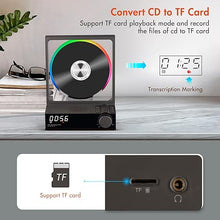 Load image into Gallery viewer, HOTT CD Player Portable with RGB Lights, Bluetooth 5.3 Desktop CD Player with Remote Control, Portable CD Player with HiFi Speakers, Supports TF Card, Transcription, LED Screen, Timer (Gray)
