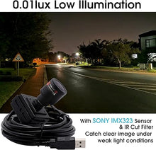 Load image into Gallery viewer, SVPRO Manual Focus USB Camera with Zoom 2.8-12mm Lens 1080P HD Low Light Webcam with Sony IMX323 Sensor H.264 Portable USB Web Camera with Metal Housing and Bracket
