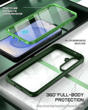 Load image into Gallery viewer, Poetic Guardian Case for Samsung Galaxy S25+ Plus 5G 6.7 "(2025) [20 FT Mil-Grade Drop Tested], Built-in Screen Protector [Work with Fingerprint ID], Full Body Rugged Shockproof Case, Green/Clear
