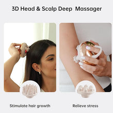 Load image into Gallery viewer, COMFIER Cordless Scalp Massager Hair Growth with 3 kneading Modes,Waterproof Head Massager with 8 Claws for Deep Cleansing,Head Scratcher,Body Massager for Stress Relief, Cat Massager(Gold)
