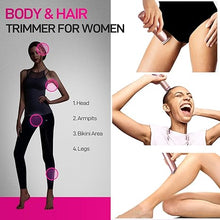 Load image into Gallery viewer, PRITECH Bikini Trimmer for Women, Waterproof Pubic Hair Trimmer Women for Wet &amp; Dry Use, Electric Shaver for Women, Women Electric Razor with Standing Recharge Dock
