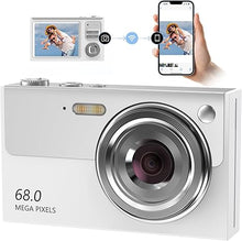 Load image into Gallery viewer, Digital Camera,4K Kids Camera,16X Zoom,Point and Shoot Digital Camera with 32GB Card,Portable Small Camera with Autofocus for Kids Teens Beginner
