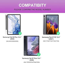 Load image into Gallery viewer, AnMengXinLing Galaxy Tab S8+/S8 Plus/S7 FE / S7 Plus Keyboard Case- Touchpad Detachable Keyboard with S Pen Holder Cover for 12.4 inch Galaxy Tab S8 Plus 2022/ S7 FE 2021/ S7+ 2020 Tablet,Purple
