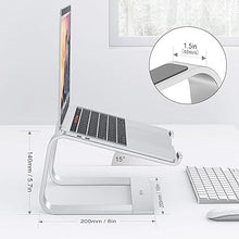 Load image into Gallery viewer, OMOTON Laptop Stand, Detachable Laptop Mount, Aluminum Laptop Holder Stand for Desk, Compatible with MacBook Air/Pro, Dell, HP, Lenovo and All Laptops (11-16 inch), Silver
