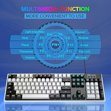 Load image into Gallery viewer, Gaming Keyboard and Mouse Combo, K1 RGB LED Backlit Keyboard with 104 Keys Computer PC Gaming Keyboard for PC/Laptop (Black &amp; Gray)
