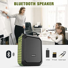 Load image into Gallery viewer, SHIDU Voice Amplifier, 18W Portable Megaphone PA System Speaker with Wired Micophone Headset, IPX5 Waterproof &amp; Built-in Rechargeable 4400mAh Battery for Teacher Tour Guide Meeting Speech (Green)
