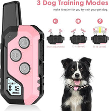 Load image into Gallery viewer, Dog Shock Collar, IP67 Waterproof Dog Training Collar with Remote, 3 Training Modes, Shock, Vibration and Beep, Rechargeable Electric Shock Collar for Large Medium Small Dog
