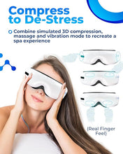 Load image into Gallery viewer, Heated Compression Eye Mask with Music, Face Massager, Rechargeable Sleep Mask with Warm Compress and Facial Vibration, Relaxation and Comfort
