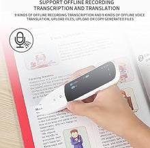 Load image into Gallery viewer, Upgrade Translation Scanning Pen, Text to Speech Device for Dyslexia, Real-time Multifunctional Pen Scanner with LCD Touchscreen, Support 12 Languages Offline Scanning Translation(White)
