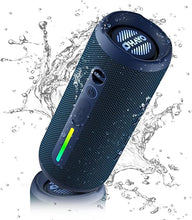 Load image into Gallery viewer, OHAYO Portable Bluetooth Speaker, IPX7 Waterproof Wireless Speaker with 24W Stereo Sound, Active Extra Bass, Bluetooth 5.3, RGB Lights, Dual Pairing, Up to 30H Playtime for Home, Outdoor, Party (Blue)
