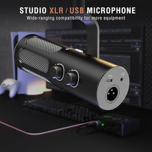 Load image into Gallery viewer, FIFINE XLR/USB Podcast Dynamic Microphone for Streaming, Studio XLR Microphone, PC Streamer Mic All Metal with Mute Button, Headphone Jack, for Vocal Voice Over Music Recording-AmpliTank Tank3
