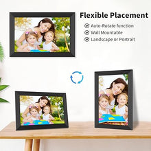 Load image into Gallery viewer, Digital Picture Frame, 10.1 Inch WiFi Digital Photo Frame Electronic Picture Frame Slideshow, Built in 16GB Storage, Wall-Mounted, Auto Rotate, Easy to Upload Photos and Video Instantly via Uhale APP
