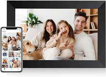 Load image into Gallery viewer, AEEZO Digital Picture Frame 10.1 inch, WiFi Digital Photo Frame with 32GB Storage, HD IPS Touch Screen, Auto-Rotate, Slideshow, Share Photos/Videos via AiMOR APP, Wall Mountable (Black)

