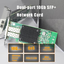 Load image into Gallery viewer, GLOTRENDS ST7268 2-Port 10Gb SFP+ Network Card, PCIe 2.0 X8 Interface, Intel 82599ES Controller (X520-DA2), Support Windows Server/Linux/VMware
