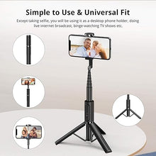Load image into Gallery viewer, ATUMTEK Selfie Stick Tripod, Extendable 3 in 1 Aluminum Bluetooth Selfie Stick with Wireless Remote and Tripod Stand for iPhone 16/15/14/13/12/11 Pro Max/XS Max/XS/XR/X/8/7, Samsung Smartphones Black
