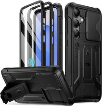 Load image into Gallery viewer, Poetic Spartan Case for Galaxy S25+ Plus 6.7&quot;, [Slide Camera Cover] [Screen Protector Works with Fingerprint ID] Military Grade Rugged Shockproof S25 Plus Phone Case with Kickstand, Matte Black
