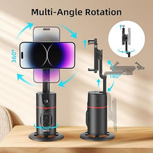 Load image into Gallery viewer, Auto Face Tracking Phone Holder, Magnetic Face Tracking Tripod 360 Rotation with Stand &amp; Remote, Face Body Phone Tracking Tripod, No App, Smart Shooting Camera Mount for Live Video Recording Tiktok
