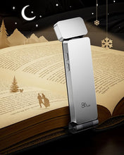 Load image into Gallery viewer, 86lux Reading Light, Rechargable Book Light for Reading in Bed, Ultralight Clip-on LED Bookmark Lamp with 3 Amber Colors &amp; Stepless Dimming for Night Reading for Book Lovers, Kids, Silver

