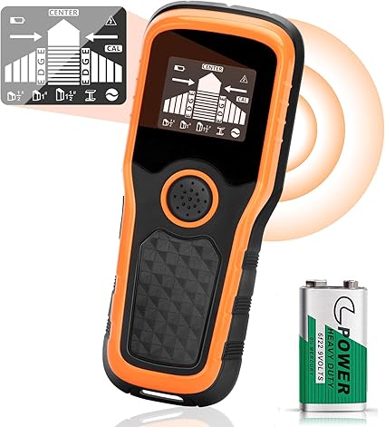 Dmyond Stud Finder Wall Scanner, 5 in 1 Stud Detector Beam Finders with High-Definition LCD Display, and Audible Alarm, for Center and Edge of Metal, Studs, AC Wire, and Pipe Detection