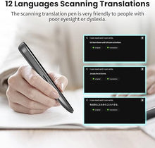 Load image into Gallery viewer, Scan Reading Pen, Text to Speech Device for Dyslexia OCR Digital Highlighter Reader Pen 112 Languages Translator Device Portable Offline Online Pen Scanner for Learning Meetings Travel
