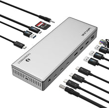 Load image into Gallery viewer, WAVLINK Thunderbolt 4 Docking Station, 98W PD, Single 8K or Dual 4K Display for MacBook Pro/Air Thunderbolt 4/3, USB-C/USB 4 Windows(4xTBT 4, 4xUSB-A, USB-C, 2.5G Ethernet, SD, Audio, DC Port)
