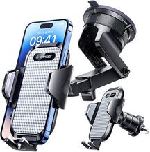Load image into Gallery viewer, VANMASS [True Military-Grade] Car Phone Holder [2024 Best Suction &amp; Clip] Cell Phone Mount for Dashboard Windshield Vent Truck Cradle Dash Stand for iPhone 15 Pro Max 14 13 12 Android, White

