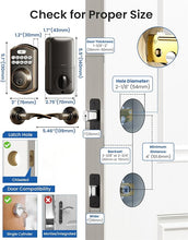 Load image into Gallery viewer, Veise Keyless Entry Door Lock with 2 Lever Handles - Electronic Keypad Deadbolt, Auto Lock, Easy Installation Digital Smart Code Door Lock, Front Door Lock Set, Oil Rubbed Bronze
