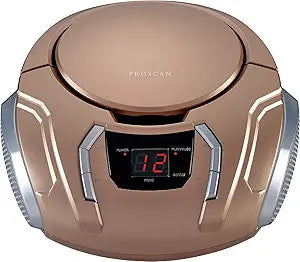 SYLVANIA SRCD261-B-CHAMPAGNE Portable CD Player with AM/FM Radio (Champagne)