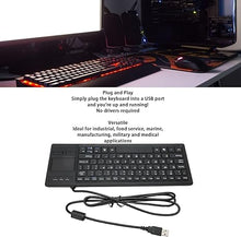 Load image into Gallery viewer, Ultra Slim Keyboard with Touchpad Wired Mini Compact Touch Keyboard with Extra HUB Port, USB Compact Portable Keyboard for Professional or Industrial Use for Computer Laptop
