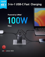 Load image into Gallery viewer, Anker Prime 100W USB C Charger, Anker GaN Wall Charger, 3-Port Compact Fast PPS Charger, for MacBook Pro/Air, Pixelbook, iPad Pro, iPhone 14/Pro, Galaxy S23/S22, Note20, Pixel, Apple Watch, and More

