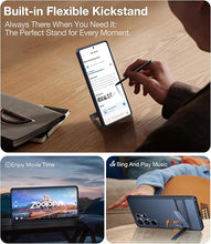Load image into Gallery viewer, TORRAS Shockproof Stand for Samsung Galaxy S25 Ultra Case, Built-in Kickstand, Military-Grade Protection, Slim &amp; Translucent, Marsclimber Series, Frosted Black
