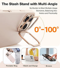 Load image into Gallery viewer, TORRAS Case for iPhone 16 Pro Case Silicone, Compatible with MagSafe, Liquid Silicone Case with Stand, Soft Grip 12FT Shockproof 16 Pro Case, Anti-Scratch Microfiber Lining 6.3&#39;&#39;, Desert Titanium
