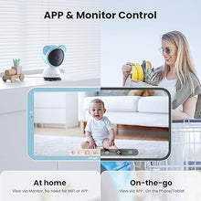 Load image into Gallery viewer, ieGeek 5&#39;&#39; Baby Monitor, WiFi Smartphone 1080P Baby Camera Via Screen and App Control, Night Vision Video Baby Monitor with Sound&amp; Motion Detection, 2-Way Talk, 360° PTZ, LCD Monitor Control
