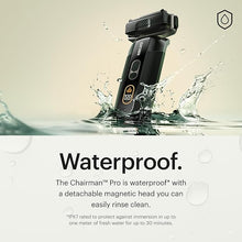 Load image into Gallery viewer, MANSCAPED® The Chairman™ PRO Men’s Foil Shaver - Two Interchangeable Blade Heads, SkinSafe® Four-Blade Foil &amp; Stubble Trimmer, Face Shaver, USB-C &amp; Wireless Compatible Charging, Gentle on Neck Area
