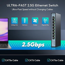 Load image into Gallery viewer, ?Upgrade? SODOLA 8-Port Unmanaged 2.5G Switch| 8 x 2.5GBASE-T Ports,60Gbps Switching Capacity, Plug &amp; Play,Fanless Homelab 2.5Gb Network Switch
